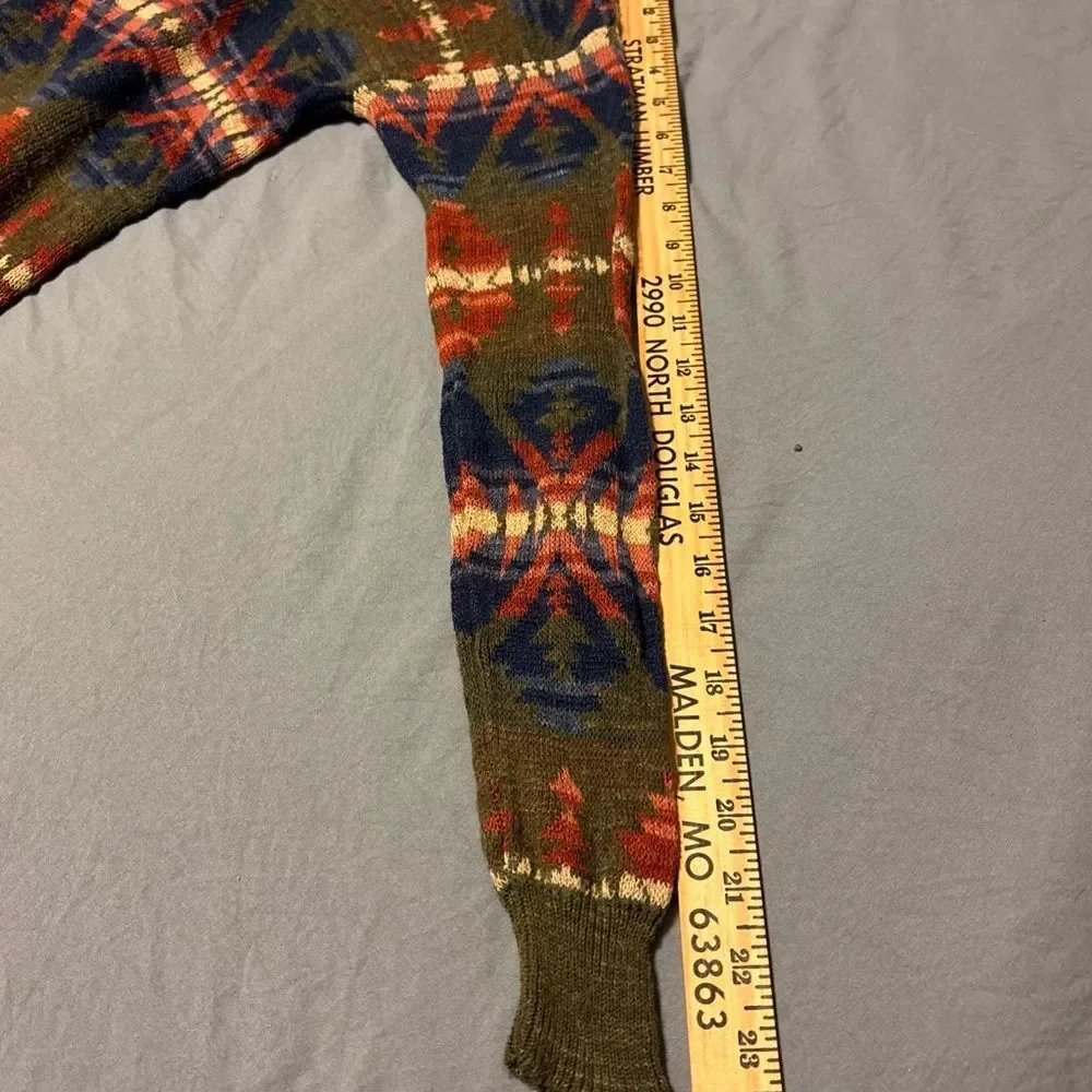 Ralph Lauren vintage Denim and Supply Aztec pattern Knit Sweater small - Picture 8 of 8